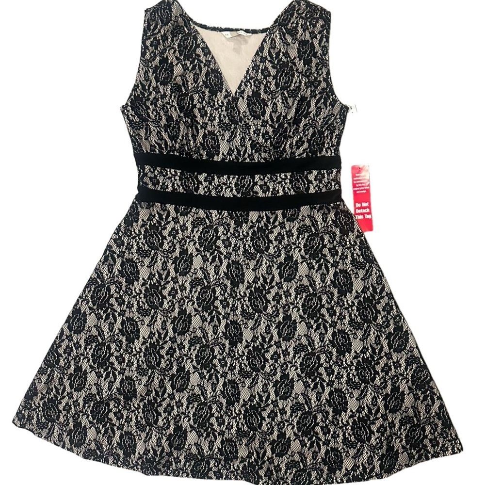 NWT Y2K Babydoll Black Lace Dress 16W Fit & Flare Whimsigoth Fairy Grunge Sexy